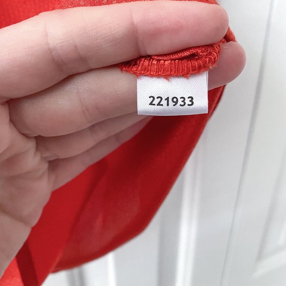 ❤Last Chance❤ Elegant LOFT Orange Ruffle Blouse - Picture 11 of 12